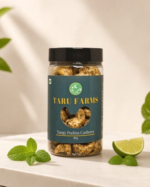Taru Farms Tangy Pudina Cashews 80g jar