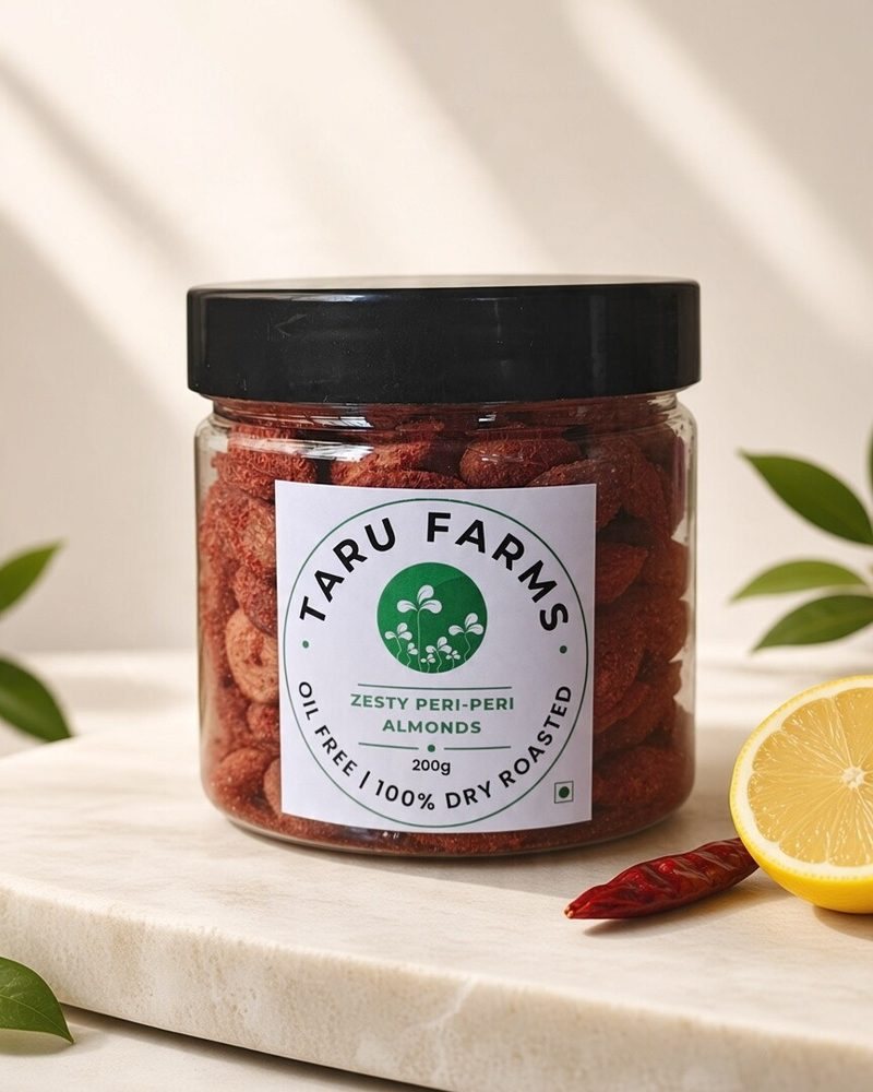 Taru Farms Zesty Peri-Peri Almonds 200g jar